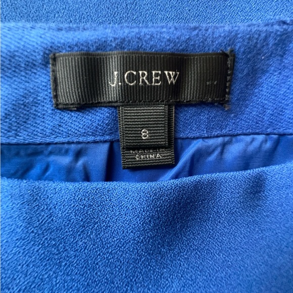 J CREW | NWOT | COBALT BLUE CROSSOVER A-LINE SKIRT FULLY LINED | SIZE: 8 - Picture 11 of 11